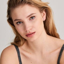 Load image into Gallery viewer, Silver Luxe Lobe Hook Stud Earrings