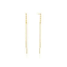 Load image into Gallery viewer, Gold Spike Double Drop Earrings