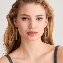 Load image into Gallery viewer, Gold Spike Double Drop Earrings