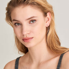 Load image into Gallery viewer, Silver Spike Double Drop Earrings