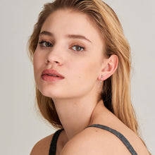 Load image into Gallery viewer, Silver Spike Chain Stud Earrings