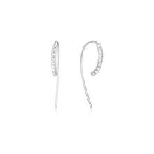 Load image into Gallery viewer, Silver Spike Solid Drop Earrings