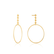 Load image into Gallery viewer, Gold Spike Hoop Earrings