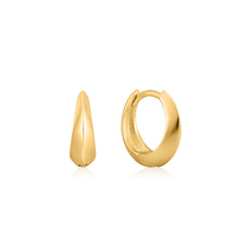 Load image into Gallery viewer, Gold Single Spike Huggie Hoop Earrings