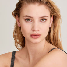 Load image into Gallery viewer, Silver Single Spike Huggie Hoop Earrings