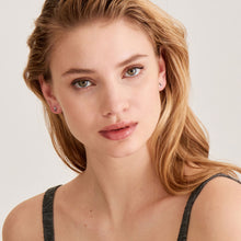 Load image into Gallery viewer, Silver Spike Diamond Stud Earrings