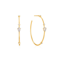 Load image into Gallery viewer, Gold Midnight Hoop Earrings