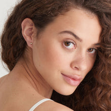 Load image into Gallery viewer, Sage Enamel Gold Stud Earrings