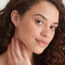 Load image into Gallery viewer, Moon Gold Stud Earrings