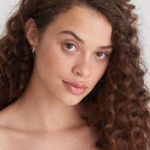 Load image into Gallery viewer, Claret Red Enamel Gold Sleek Huggie Hoop Earrings