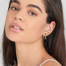 Load image into Gallery viewer, Silver Scattered Stars Hoop Earrings