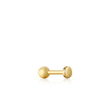 Load image into Gallery viewer, Gold Disc Barbell Single Earring