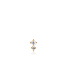 Load image into Gallery viewer, Gold Double Sparkle Barbell Single Earring