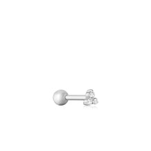 Load image into Gallery viewer, Silver Trio Sparkle Barbell Single Earring