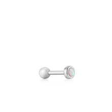 Load image into Gallery viewer, Silver Kyoto Opal Bezel Barbell Single Earring