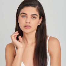 Load image into Gallery viewer, Silver Rope Heart Stud Earrings