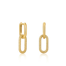 Load image into Gallery viewer, Gold Rope Oval Drop Earrings