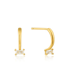 Load image into Gallery viewer, Gold Glow Curve Earrings