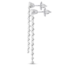 Load image into Gallery viewer, Graduated Dashing Diamond Earrings 2.5cts