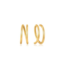 Load image into Gallery viewer, 14kt Gold Twist Earrings