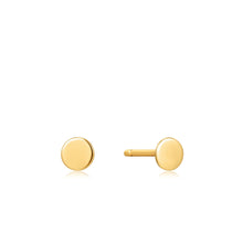 Load image into Gallery viewer, 14kt Gold Disc Stud Earrings