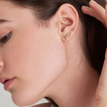 Load image into Gallery viewer, 14kt Gold Disc Drop Earrings