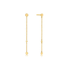 Load image into Gallery viewer, 14kt Gold Disc Drop Earrings