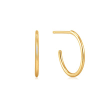 Load image into Gallery viewer, 14kt Gold Mini Hoop Stud Earrings