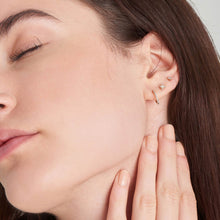 Load image into Gallery viewer, 14kt Gold Opal and White Sapphire Star Stud Earrings