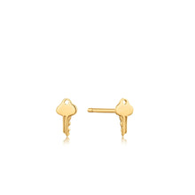 Load image into Gallery viewer, 14kt Gold Key Stud Earrings