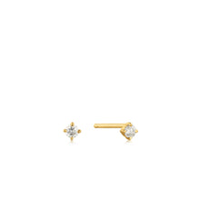 Load image into Gallery viewer, 14kt Gold Natural Diamond Stud Earrings