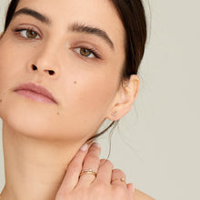 Load image into Gallery viewer, 14kt Gold Stargazer Natural Diamond Moon Stud Earrings