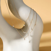 Load image into Gallery viewer, ESME | Floating Diamond Solitaire Necklace Necklaces AURELIE GI