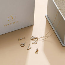 Load image into Gallery viewer, E | Diamond Initial Charm Necklace Charms AURELIE GI