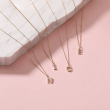 Load image into Gallery viewer, E | Diamond Initial Charm Necklace Charms AURELIE GI