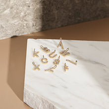 Load image into Gallery viewer, S | Diamond Initial Charm Necklace Charms AURELIE GI