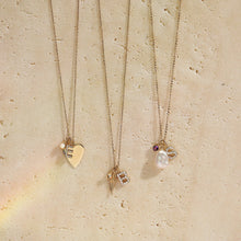 Load image into Gallery viewer, B | Diamond Initial Charm Necklace Charms AURELIE GI