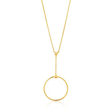 Load image into Gallery viewer, Gold Orbit Drop Circle Necklace