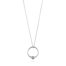 Load image into Gallery viewer, Silver Modern Circle Necklace