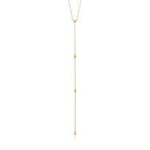 Load image into Gallery viewer, Gold Modern Beaded Y Necklace