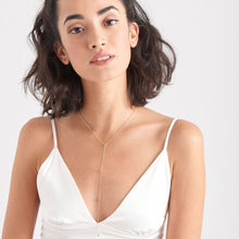 Load image into Gallery viewer, Gold Modern Beaded Y Necklace