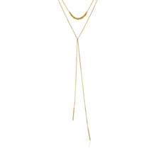 Load image into Gallery viewer, Gold Links Lariat Necklace