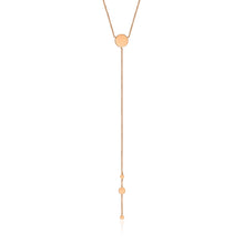 Load image into Gallery viewer, Rose Gold Geometry Y Necklace