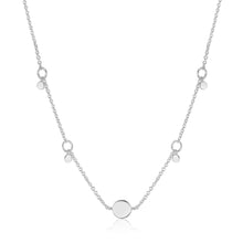 Load image into Gallery viewer, Silver Geometry Drop Discs Necklace
