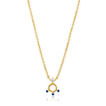 Load image into Gallery viewer, Gold Dotted Circle Pendant Necklace