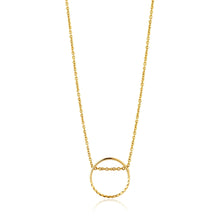 Load image into Gallery viewer, Gold Twist Chain Circle Necklace