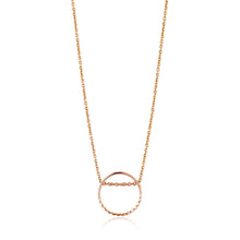Load image into Gallery viewer, Rose Gold Twist Chain Circle Necklace