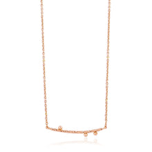 Load image into Gallery viewer, Rose Gold Texture Solid Bar Necklace