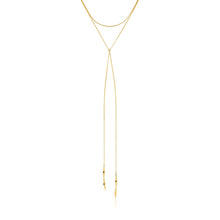 Load image into Gallery viewer, Gold Helix Lariat Necklace