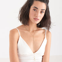 Load image into Gallery viewer, Gold Helix Lariat Necklace